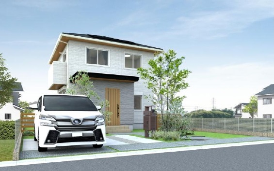 東側接道土地向け2階建てプランの住宅画像