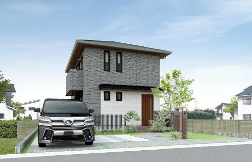 東側道路向け2階建てプランの住宅画像